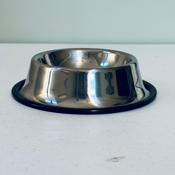Small Pet Bowl Stainless Steel Cat Food Bowl Water Bowl with Non-Slip Base - Picture 3 of 8